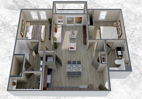 Two BedroomTwo Bathroom